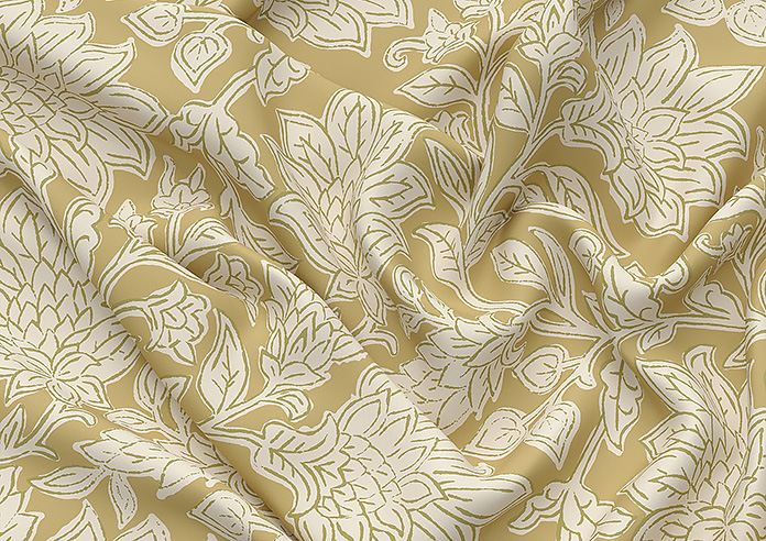 Land & Shore Rowallane, Ochre - Twist&Fit Roman Blind - Image 4